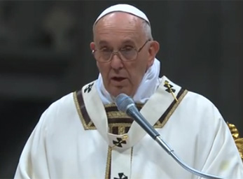 Papst Franziskus / screenshot ctv Christmette Petersdom